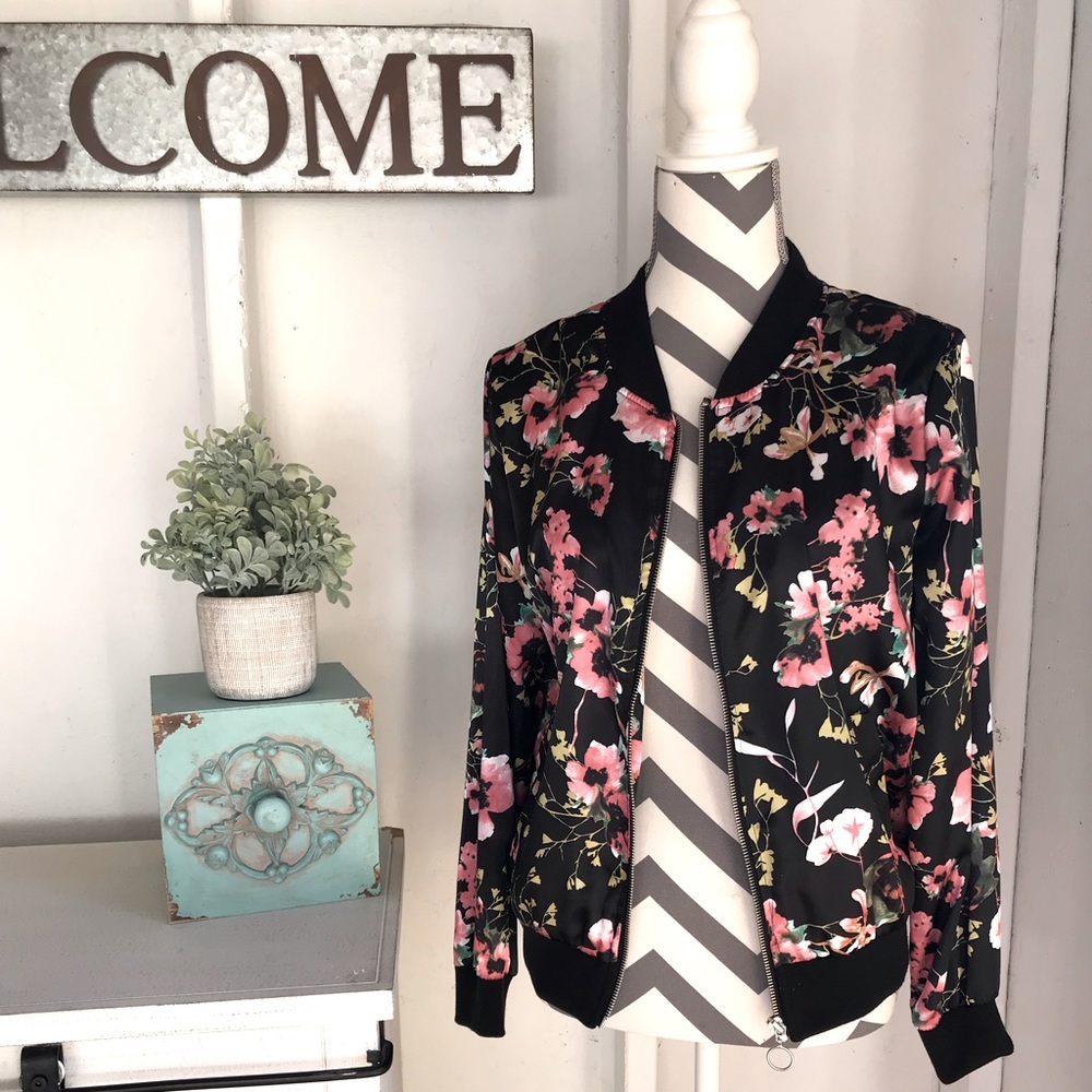 Floral Bomber Jacket
